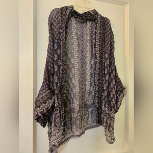 Anthropologie Gypsy Sand Beach Caftan/ Wrap, OS, NWOT. Gold embellishment